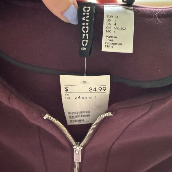 NWT peplum zippered blouse - Picture 2 of 3